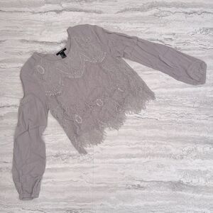 FOREVER 21 Lace Cropped Top